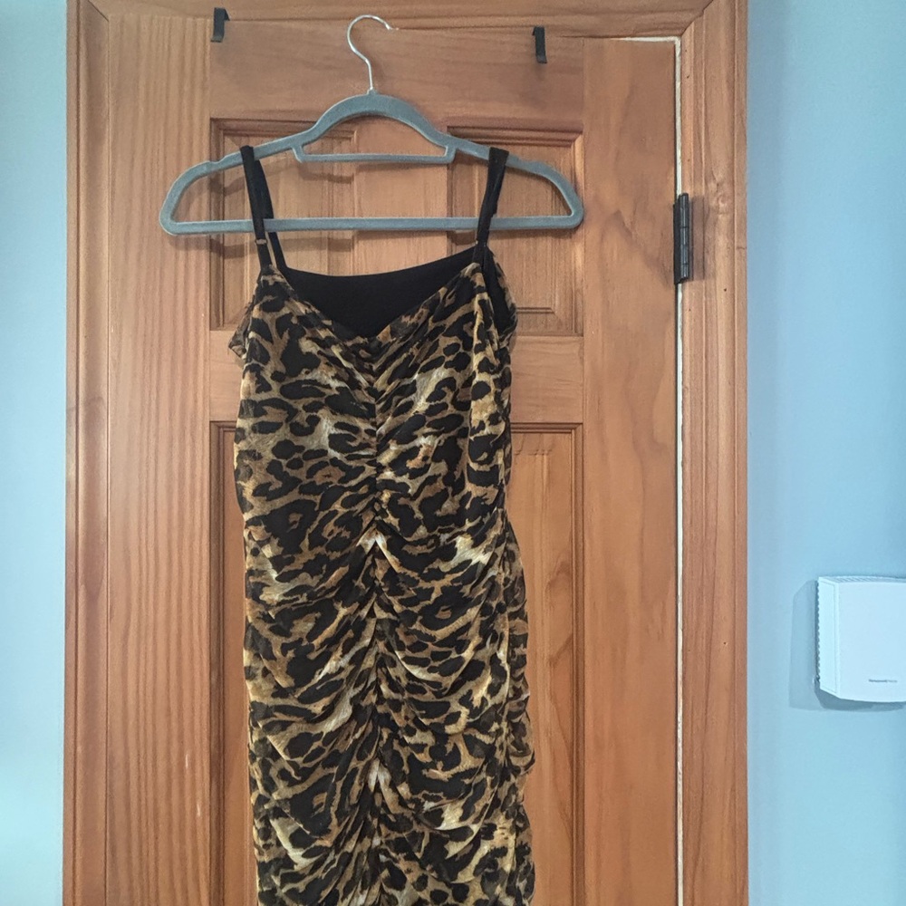 Leopard Print Mini Dress - Picture 5 of 6